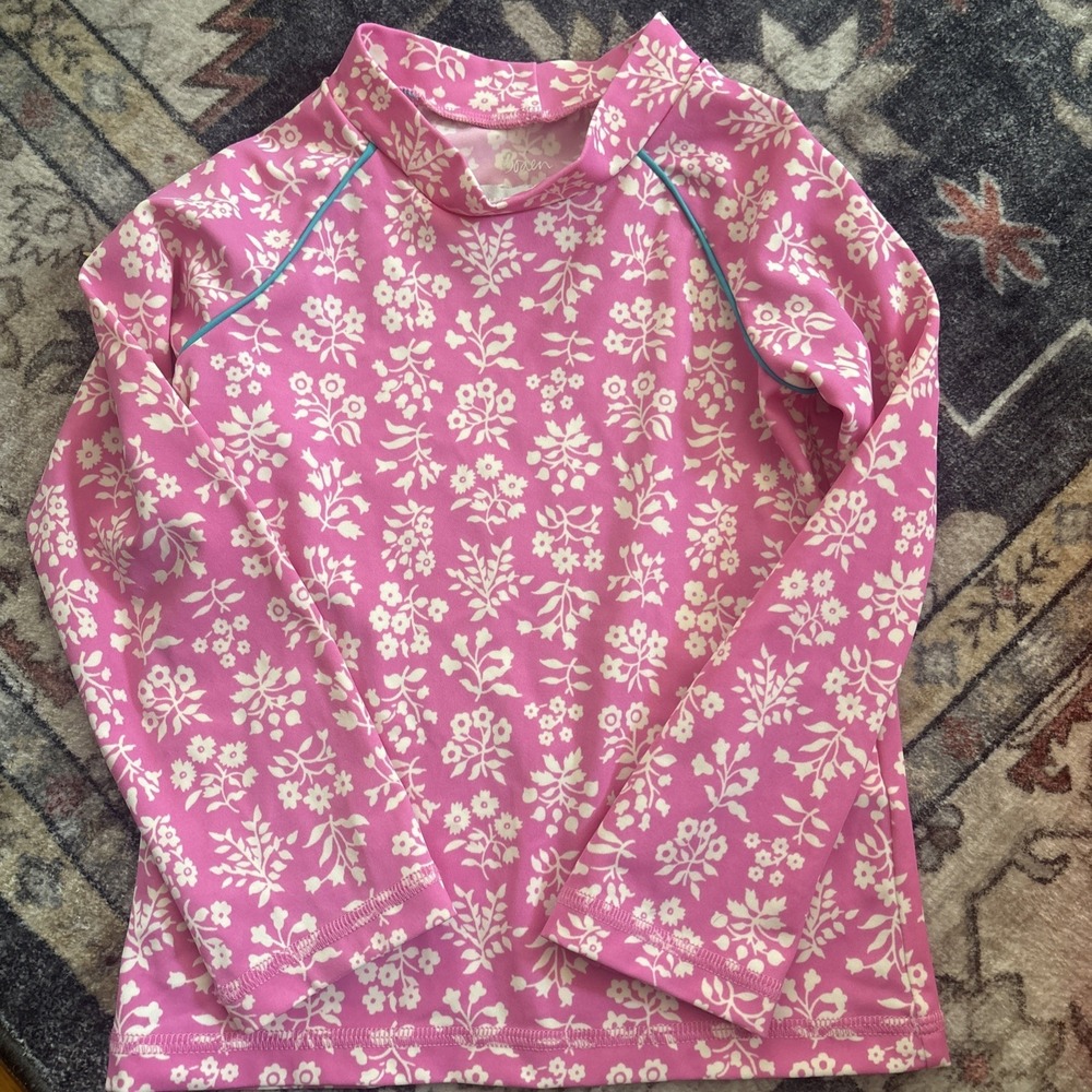 BODEN Girl's Long Sleeve Rash Guard Sun Safe UPF 40+ Size 4-5